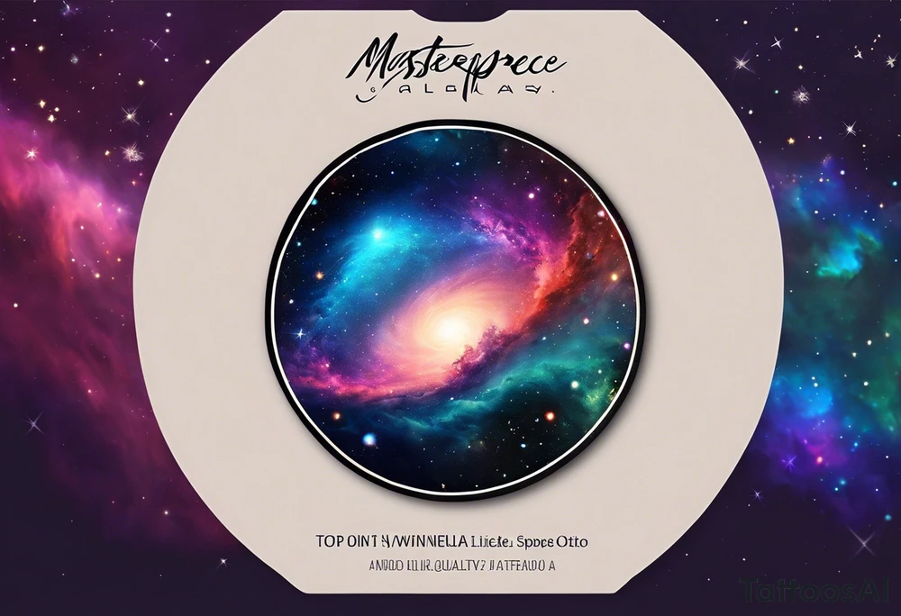I want a nebula space galaxy s kinda shape 
tattoo that's colorful and bright and cute and is nice to look at I don't want a traditional circle I want it like the ones thay look like an s shape and this tattoo will be on my left buttcheek and light colors I want more spread and less circle side to life Left to right tattoo idea
