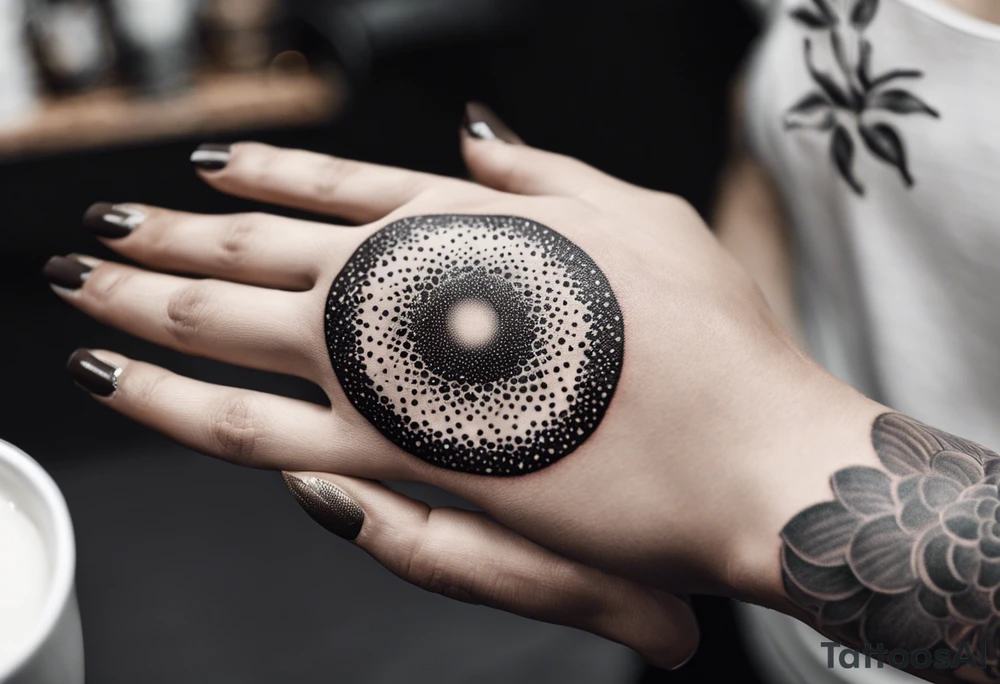 A concha being dipped in coffee by muscular hand tattoo idea