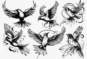 bird breaking free tattoo idea