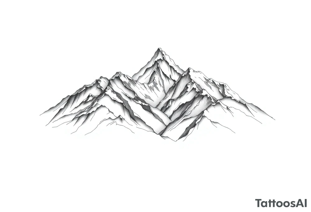 Mountain range tattoo idea