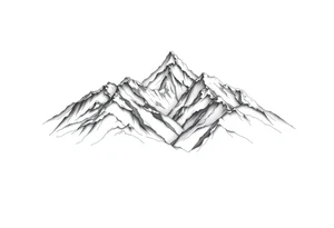Mountain range tattoo idea
