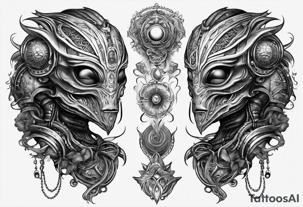 Otherworldly Alien tattoo idea