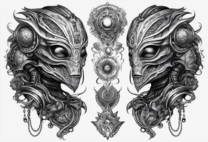 Otherworldly Alien tattoo idea