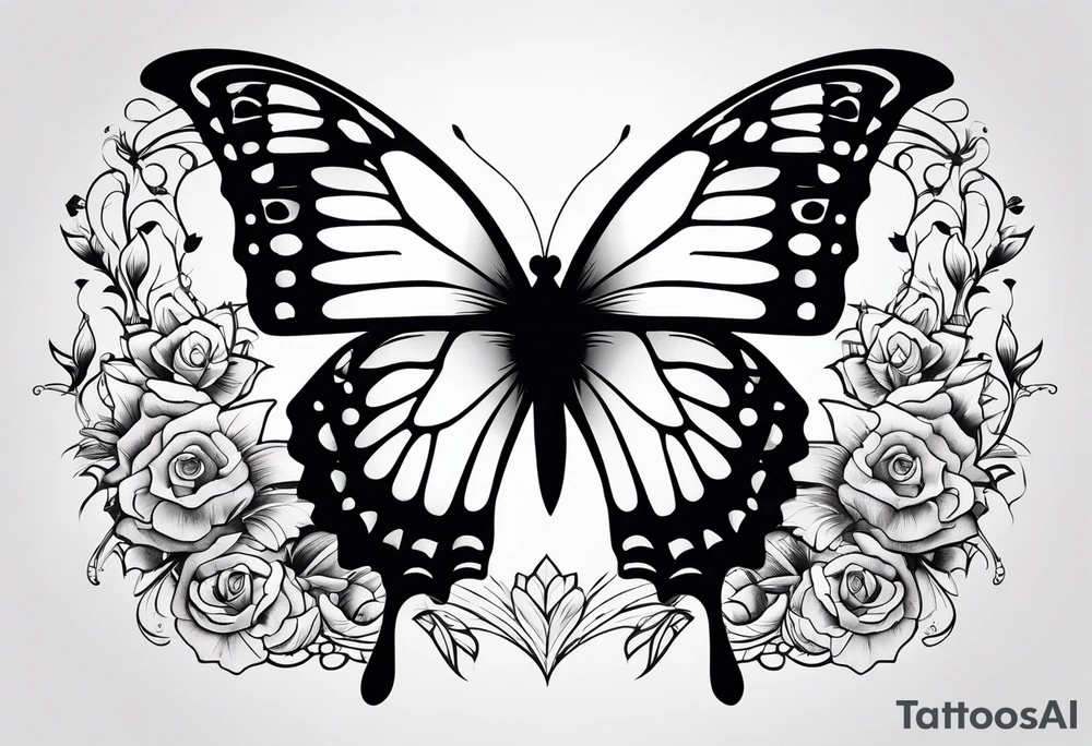 book butterfly tattoo idea