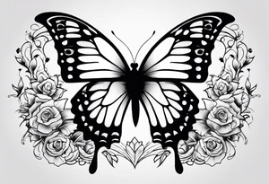 book butterfly tattoo idea