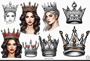birthmark shaped like a crown tattoo idea