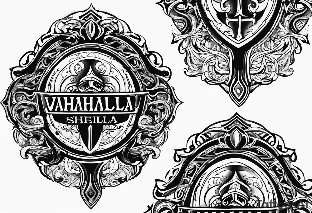 Valhalla sheild tattoo idea