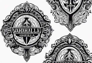Valhalla sheild tattoo idea