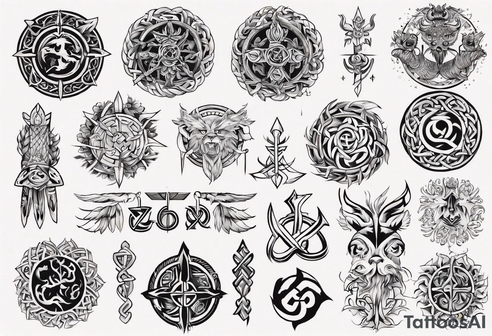 Slavic symbols tattoo idea