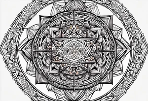 Metatrons cube mandala tattoo idea