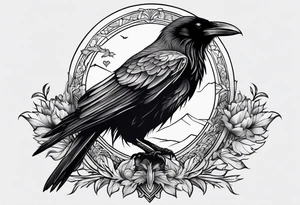 raven tattoo idea