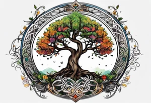 tiny tree of life tattoo idea