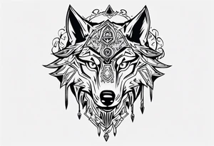 wolf head from zelda twilight princess front tattoo idea