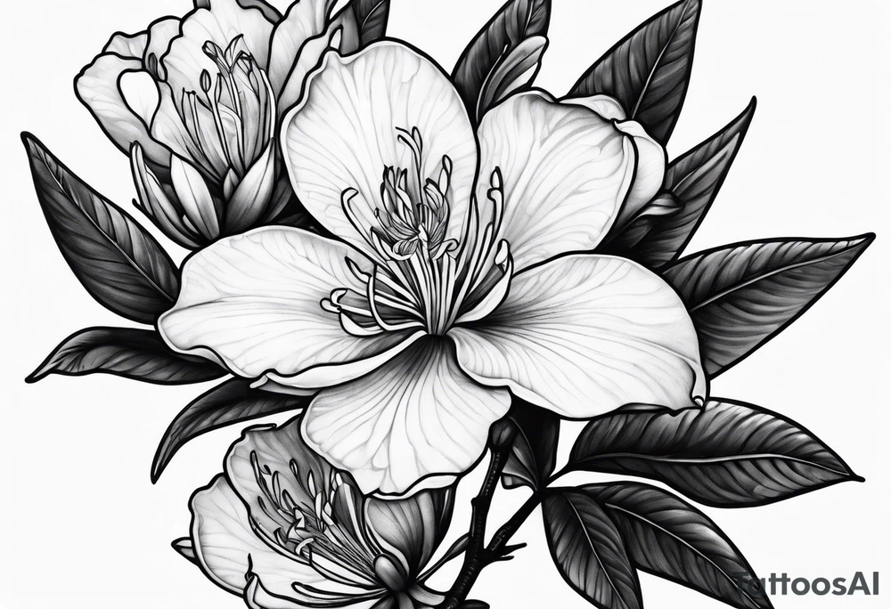 single azalea by itself tattoo idea