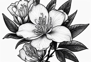 single azalea by itself tattoo idea