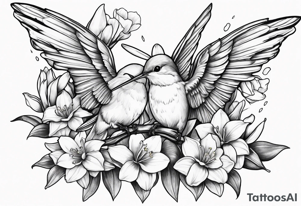 crying angel
lily, daffodil, rose, daisy, narcissus
flying hummingbird tattoo idea