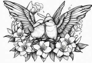 crying angel
lily, daffodil, rose, daisy, narcissus
flying hummingbird tattoo idea