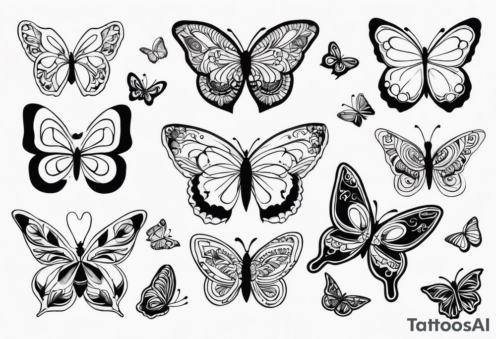 butterflies, quotes tattoo idea