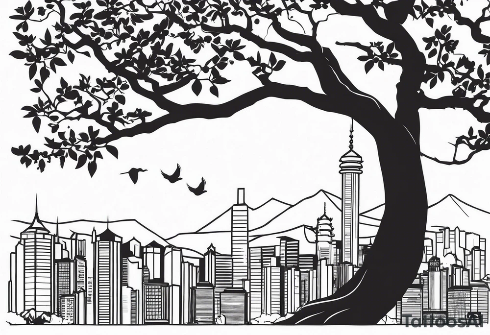 Hong Kong tree 6 tattoo idea
