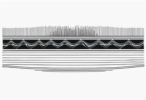 armband tattoo, masculine, narrow, horizontal with electromagnetic field pattern tattoo idea