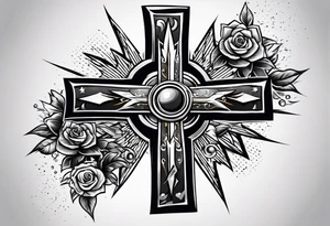 Lightning bolt cross tattoo tattoo idea
