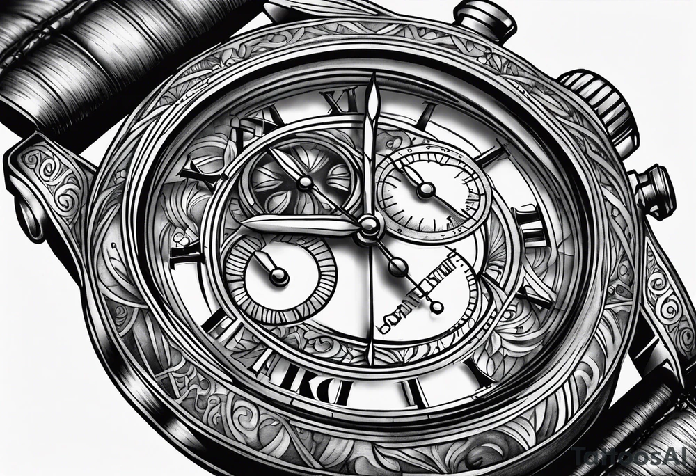 Faded watch tattoo idea