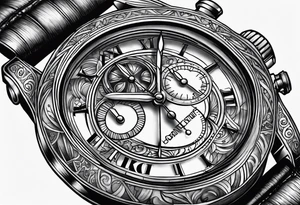 Faded watch tattoo idea