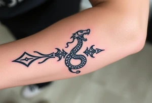 Mythical serpent tattoo idea