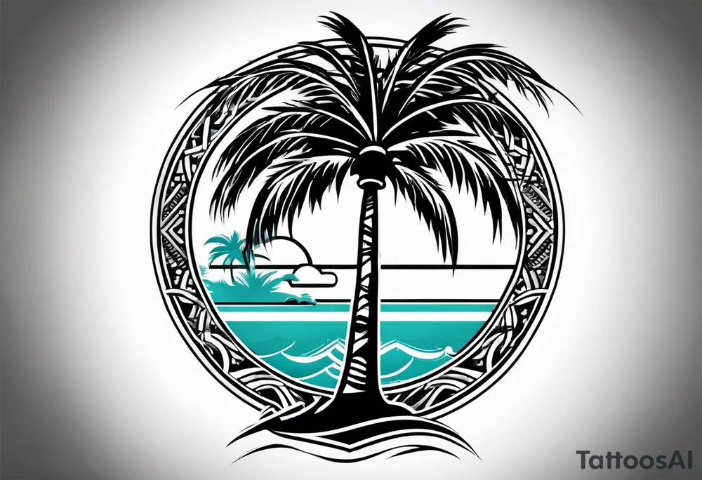 palm tree tattoo idea