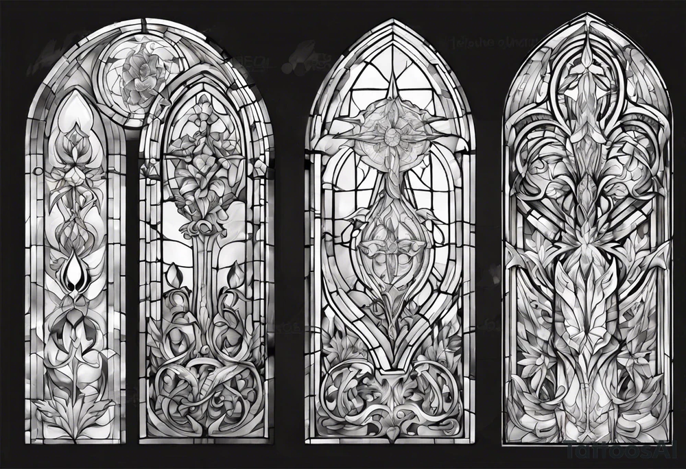 Stained glass window tattoo idea