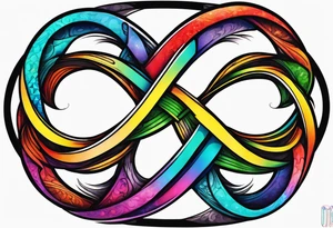 Infinity sign with autism colored border tattoo idea
