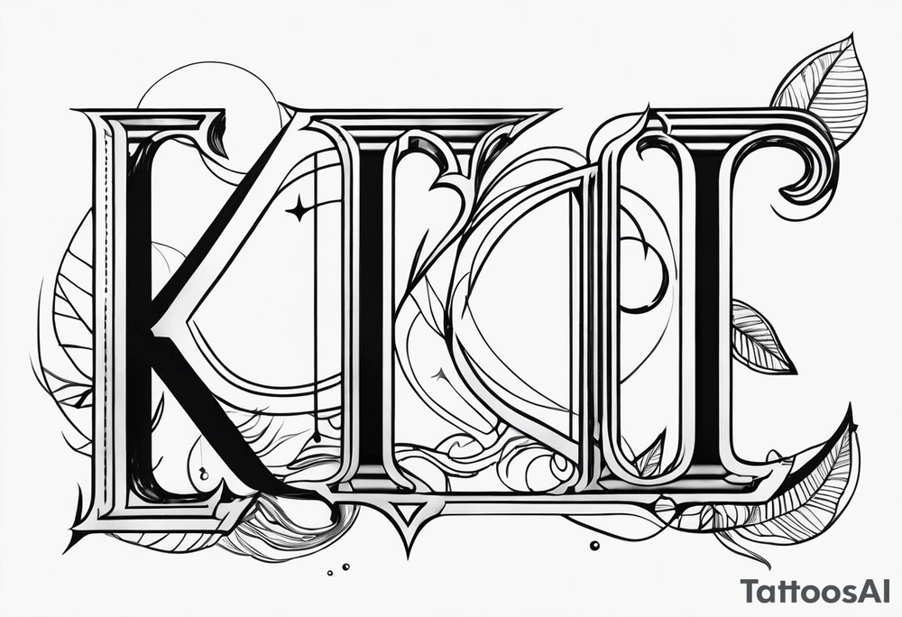 The letters KOTC tattoo idea