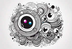 psychedelic, music tattoo idea