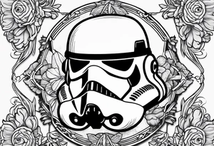 storm trooper helmet and a hermit crab tattoo idea