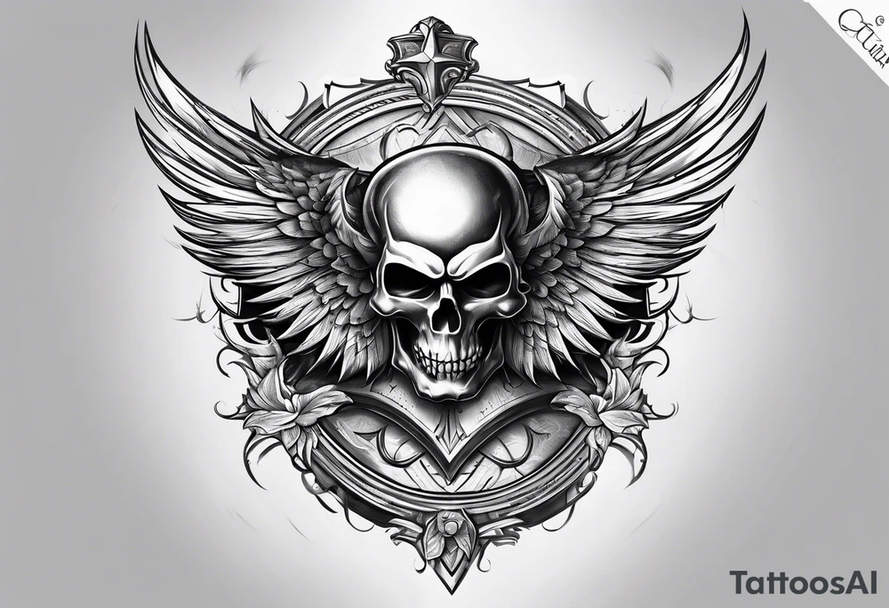 Lightning across the back tattoo idea