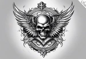 Lightning across the back tattoo idea