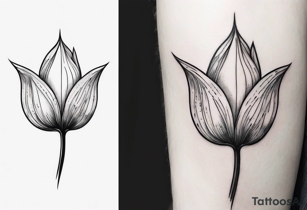 One tulip tattoo idea