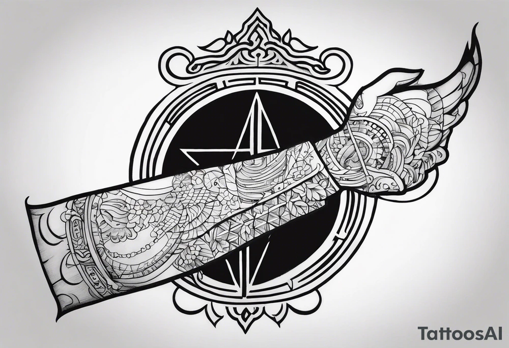 Long forearm wisdom tattoo idea