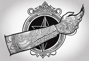 Long forearm wisdom tattoo idea