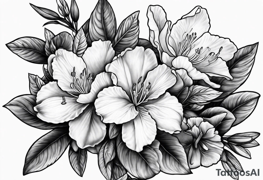 single azalea by itself tattoo idea