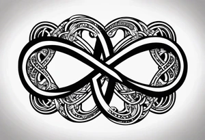Double infinity symbol with TB5 shown once inside symbol tattoo idea