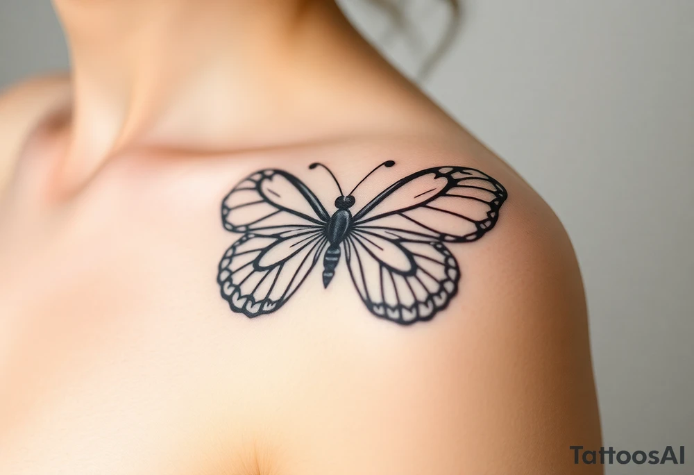 large butterfly tattoo idea