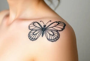large butterfly tattoo idea