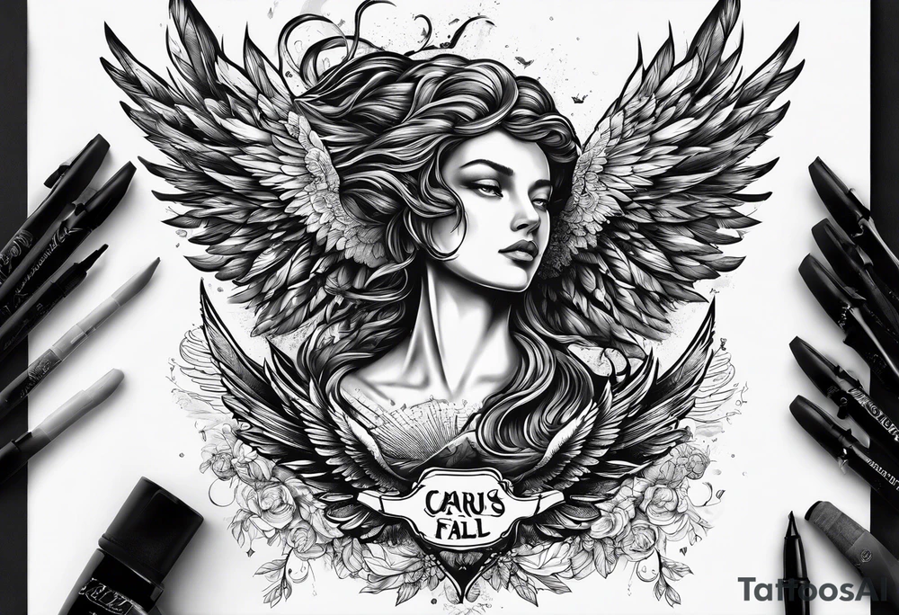 Icarus falling
include quote
let our scars fall in love tattoo idea Icarus falling
include quote
let our scars fall in love tattoo idea