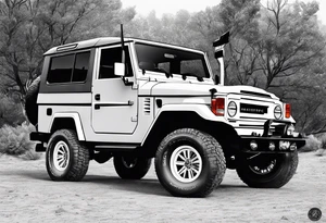 Horseshoe, landcruiser tattoo idea