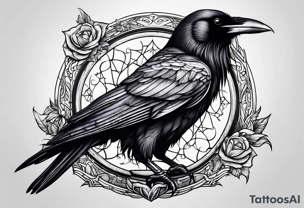 Raven tattoo idea