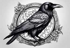Raven tattoo idea