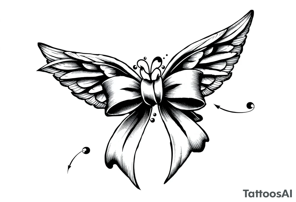 Lace ribbon tattoo idea