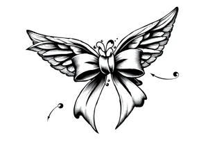 Lace ribbon tattoo idea