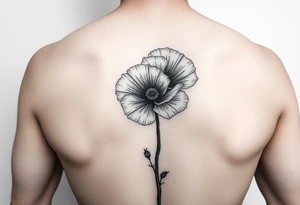 Violetten poppy tried together tattoo idea